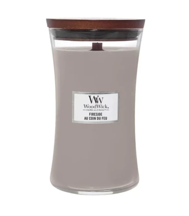 WoodWick Fireside – ciepła, drzewno-dymna świeca